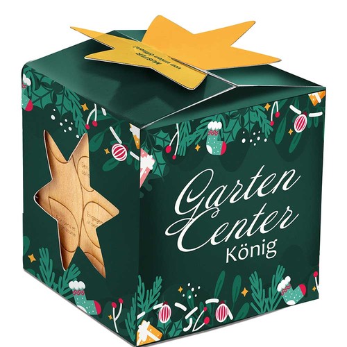 Pot cube bois Maxi en boite star-box avec graines - Piment