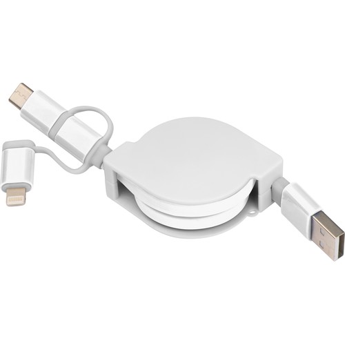 Extendable charging cable with 3 plugs Extendable charging cable with 3 plugs