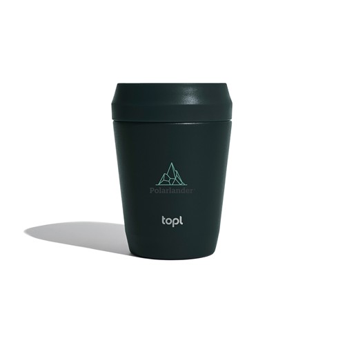 Topl Recycled Staal To Go beker gepatenteerd 360 Lid 235ml Topl Recycled Staal To Go beker gepatenteerd 360 Lid 235ml