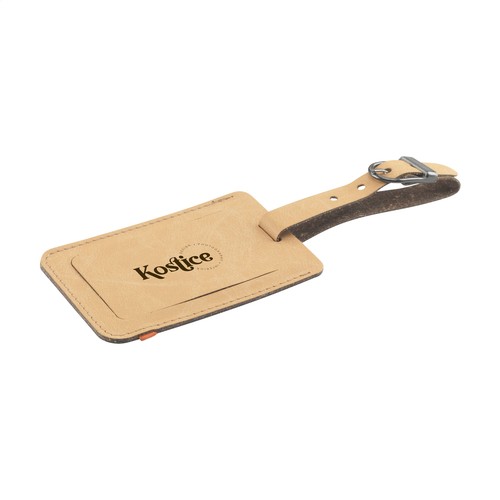 Recycled Leather Luggage Tag