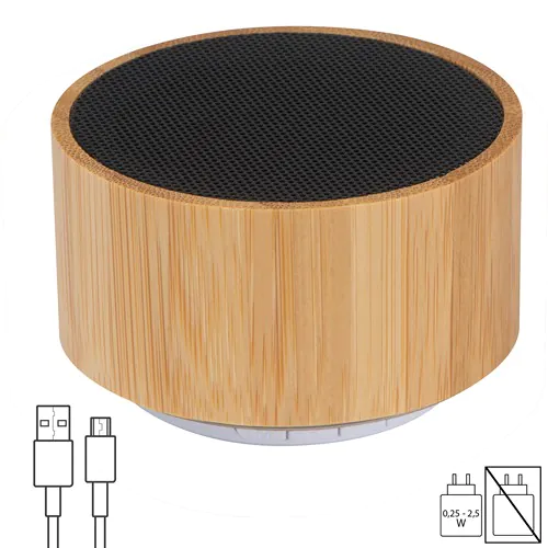 Altoparlante bluetooth con rivestimento in bamboo OSVALDO