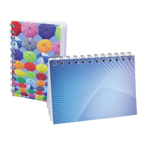A7 SPIRAL PAD COVER PP PRINT. 1 SIDE 50 FLS CUSTOMIZABLE