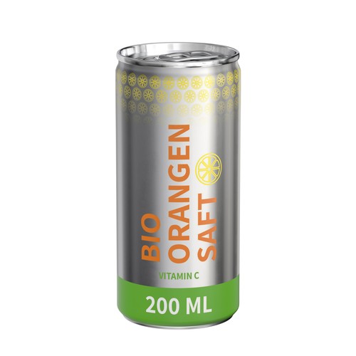 Organic Orange Juice (GER), 200 ml Fullbody transp.