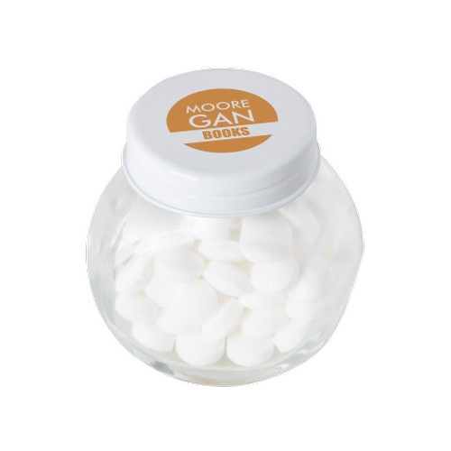 Kleine glazen pot mints