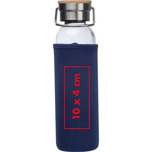 Drinkfles van glas met ommanteling Drinkfles van glas met ommanteling