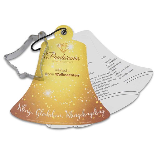 Baking-shape with recipe book bell - in a Christmas packaging (neutral)