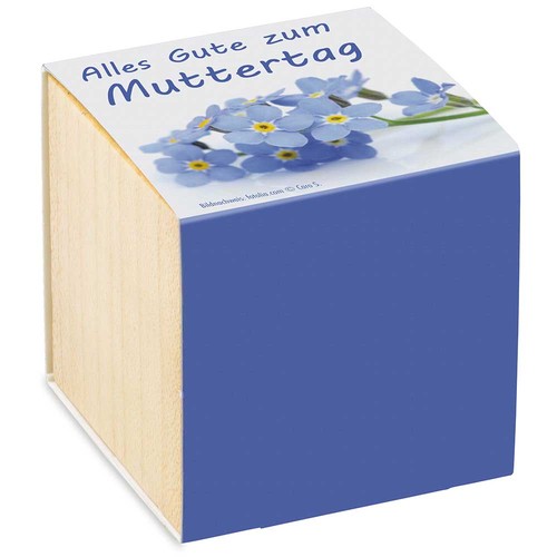 Houten kubus - standaard - Moederdag - zonder lasergravure Houten kubus - standaard - Moederdag - zonder lasergravure