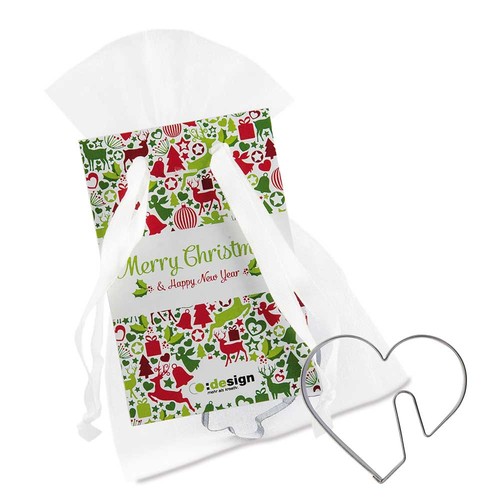 Cup baking-shapes in organza bag - cups-heart Cup baking-shapes in organza bag - cups-heart