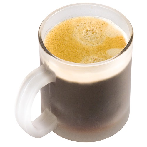 Coffee mug, transparently frosted