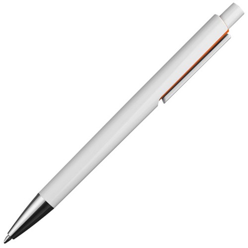 Stylo bille blanc avec applications colorées Stylo bille blanc avec applications colorées
