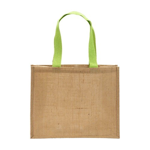 Jute shopping bag, long handles and gusset Jute shopping bag, long handles and gusset