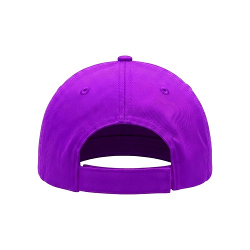 Casquette en coton, 5 panneaux, avec visières de 2 mm d'épaisseur et anneaux brodés, ferme