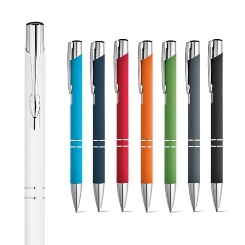 BETA SOFT. Penna a sfera in alluminio con finitura in gomma