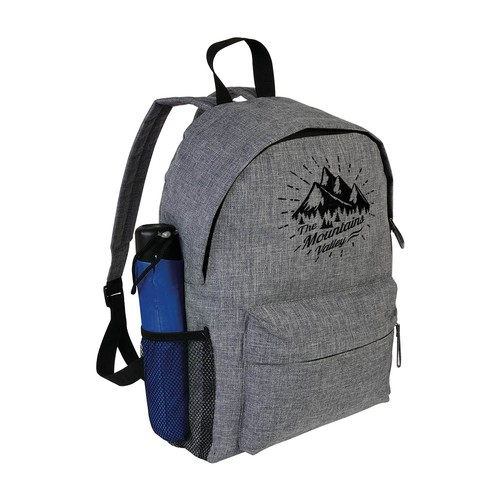 300D melange polyester backpack