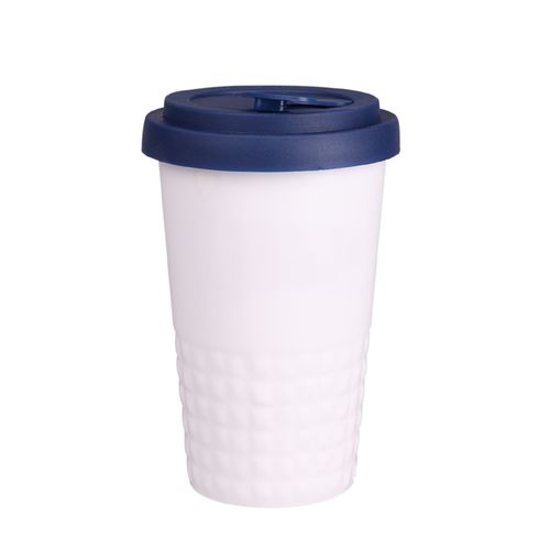 Mug Freedom Excellence Lock 280ml white/navy blue Mug Freedom Excellence Lock 280ml white/navy blue