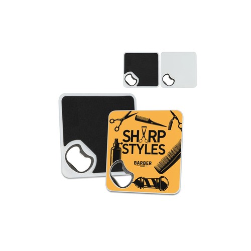 R-ABS coaster with bottle opener R-ABS coaster with bottle opener
