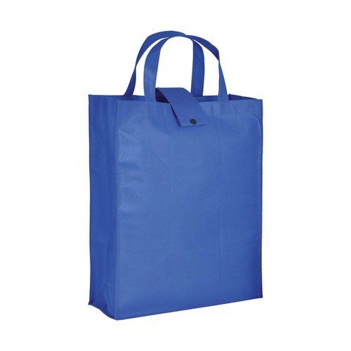 Shopper ripiegabile con soffietto in TNT 80 g/m2, manici corti Shopper ripiegabile con soffietto in TNT 80 g/m2, manici corti
