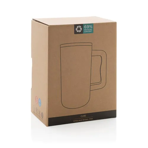 Cube RCS certified recycled steel mug 800ml Cube RCS certified recycled steel mug 800ml