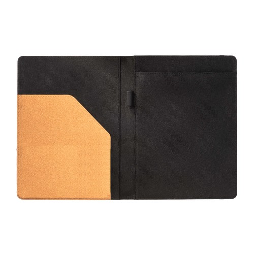 Cork A4 congress folder and organizer with elastic, with 20-sheet block