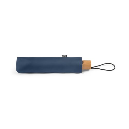 RIVER. Telescopic umbrella in 190T recycled polyester (100% rPET) pongee with automatic opening and closing