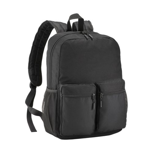 600D polyester 5 pockets backpack, two side meshed, adjustable shoulder straps