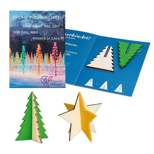 Mini Felt Christmas Card - Star Mini Felt Christmas Card - Star