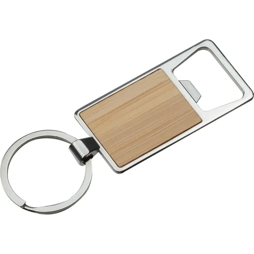 Bamboo key ring with bottle opener Bamboo key ring with bottle opener