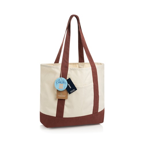 Sac cabas 350gsm en coton recyclé AWARE™ SHOP LOCAL