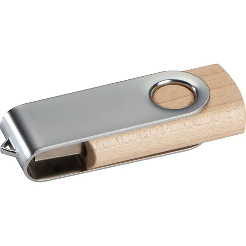 USB-stick twist van hout, licht USB-stick twist van hout, licht