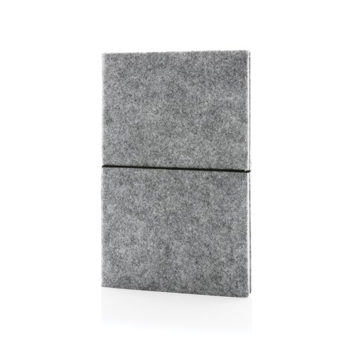 Cahier A5 à couverture souple en feutre recyclé certifié GRS Cahier A5 à couverture souple en feutre recyclé certifié GRS