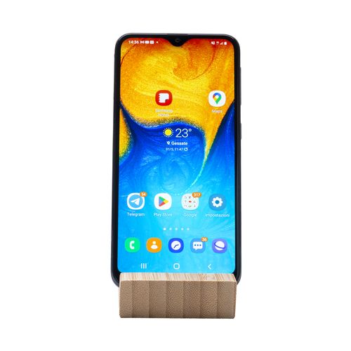 Bamboo mobile phone stand