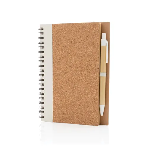Cork spiral notebook with pen Cork spiral notebook with pen
