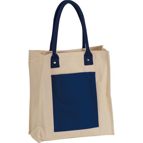 Borsa shopper in canvas con manici lunghi RODOLFO