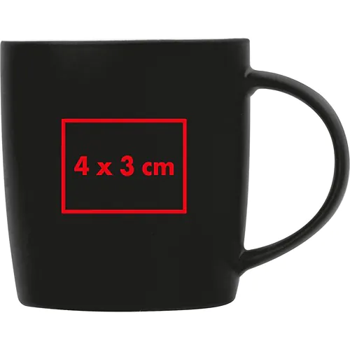 Rubberized ceramic mug