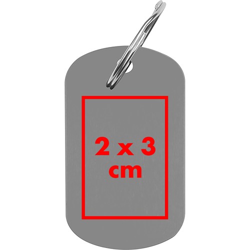 Sleutelhanger met metaalplaatje Sleutelhanger met metaalplaatje
