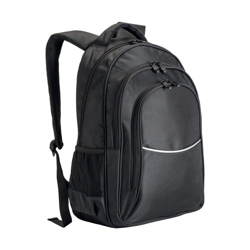 1680D polyester laptop backpack with 3 pockets