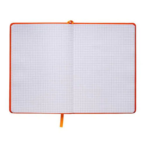 PU notebook with coloured elastic, squared sheets (80 pages), satin bookmark