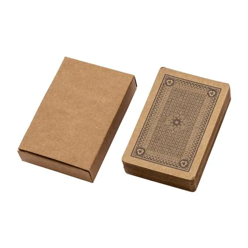 Deck of 54 playing cards in single box, in recycled paper Deck of 54 playing cards in single box, in recycled paper