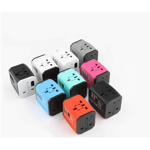 Adattatore da viaggio mondiale 02 grigio/nero Adattatore da viaggio mondiale 02 grigio/nero