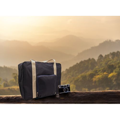 Foldable travel bag 'Tenerife', midnight blue polycotton Foldable travel bag 'Tenerife', midnight blue polycotton