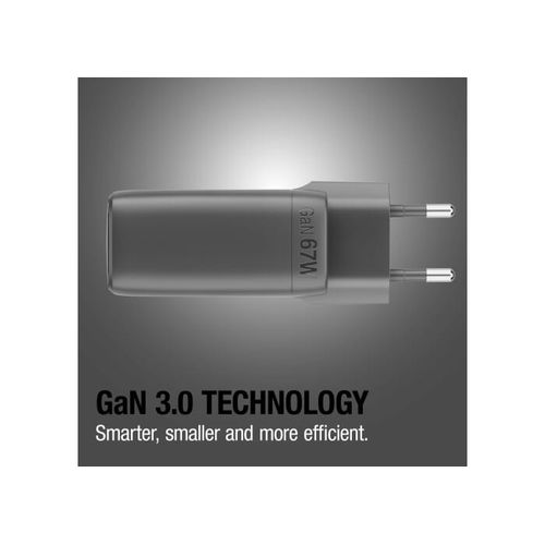 Fresh 'n Rebel 67W Laptop Fast Charger GaN USB-C & USB-A Fresh 'n Rebel 67W Laptop Fast Charger GaN USB-C & USB-A