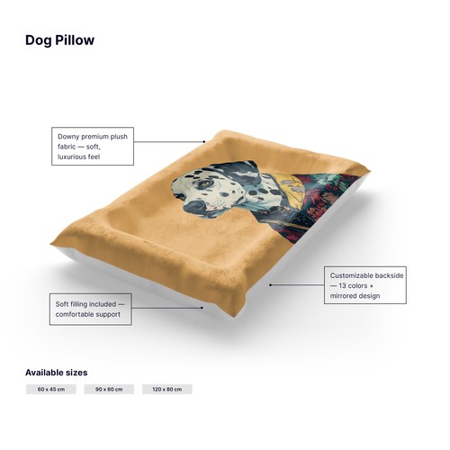 Coussin pour Chien Personnalisé – Confort Peluche, sur Commande