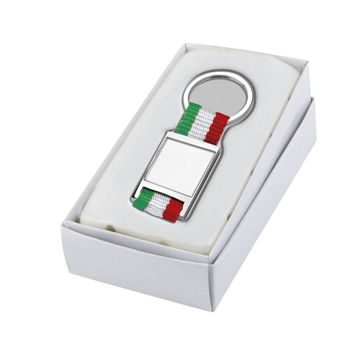 KEY CHAIN FABRIC ITALIAN FLAG HOLLOW KEY CHAIN FABRIC ITALIAN FLAG HOLLOW