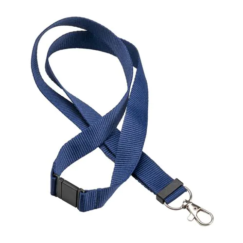 Lanyard en polyester recyclé R-PET avec mousqueton et fermeture de sécurité