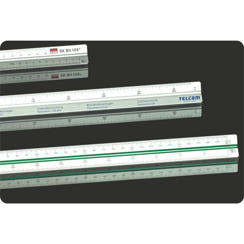 Alu-three-sided ruler