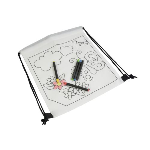 5 wax with cylindrical cross-sections, in non-woven colorable mini bagpack