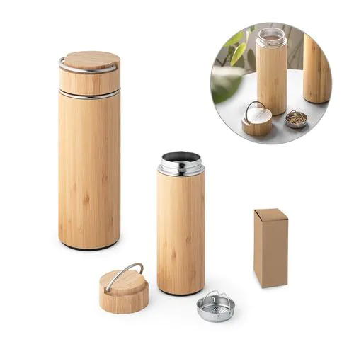 SOW. Thermosfles in bamboe en roestvrij staal 440 mL SOW. Thermosfles in bamboe en roestvrij staal 440 mL