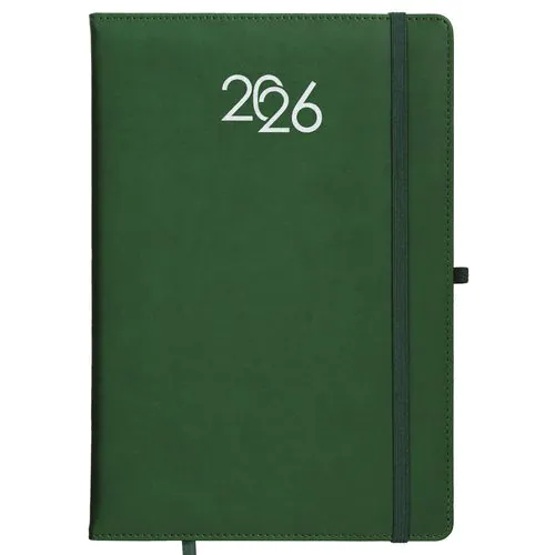 Agenda hebdomadaire 2026, couverture rigide en PU thermocollé avec piqûres