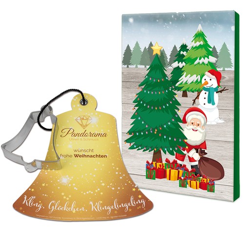 Baking-shape with recipe book bell - in a Christmas packaging (neutral) Baking-shape with recipe book bell - in a Christmas packaging (neutral)