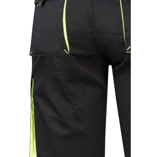 VL HEMERA. Bermuda bicolore elasticizzati con diverse tasche (240g/m²), in cotone (46%), EME (38%) e poliestere (16%)